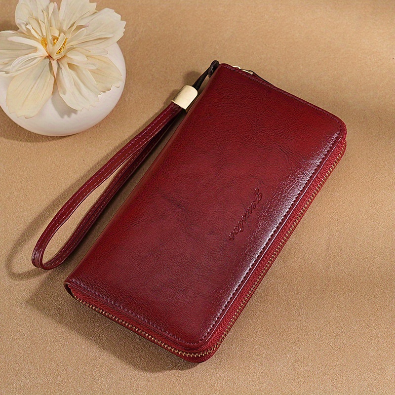 Genuine Soft Womens Wallet Long Zipper Brand Counter
