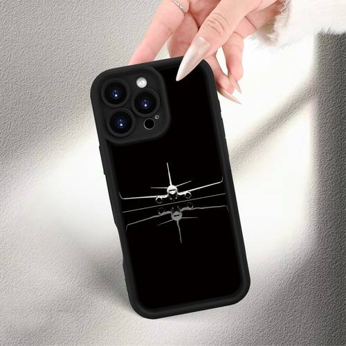 custodia per telefono: custodia minimalista con aereo, compatibile con iphone 17/17pro/17 /17air/16/15/14/13/12/11/7/8/xr/xs/plus/pro/pro max, regalo per , famiglia, fidanzata,