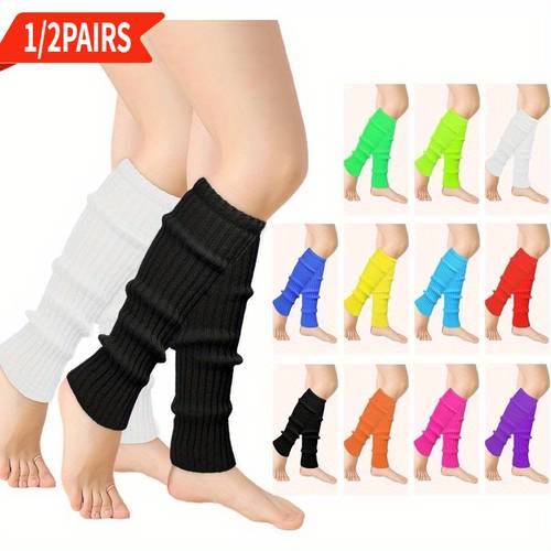 1 80s 90s leg warmers for women neon ribbed leg socks stylish accessories for inspired outfits for