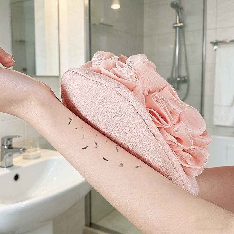 2pcs Soft Scrub Shower Glove and Hook Set for Bathing