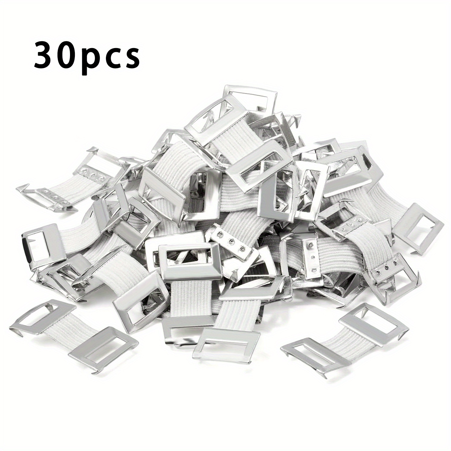 TEMU 30pcs Of Elastic Bandage Clips Featuring Aluminum Buckles - Adjustable Metal Clips Designed For Sports Gear, Providing A On Different Bandages,
