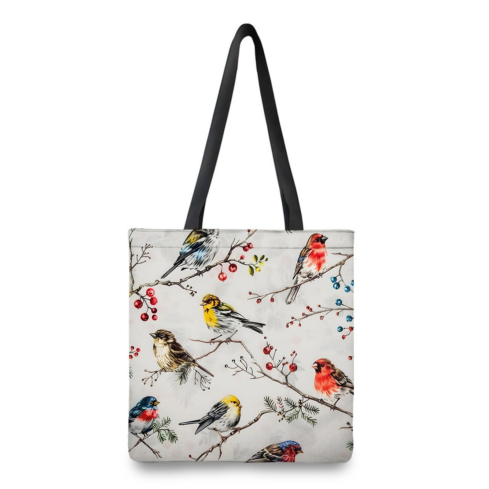 

Sac Fourre-Tout Chic Vintage Oiseaux Aquarelle - Sac à Épaule Spacieux en Polyester pour Femmes, Idéal pour le Shopping, les & l' - Cadeau , Plage, , de Cadeau d'Anniversaire