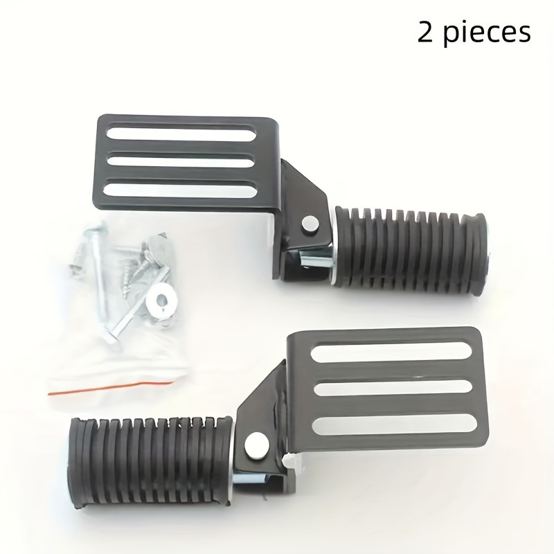 E-shop Set mit 2 robusten, faltbaren Motorrad-Fußrasten aus Metall mit Schrauben - Ideal für Stadtrennen