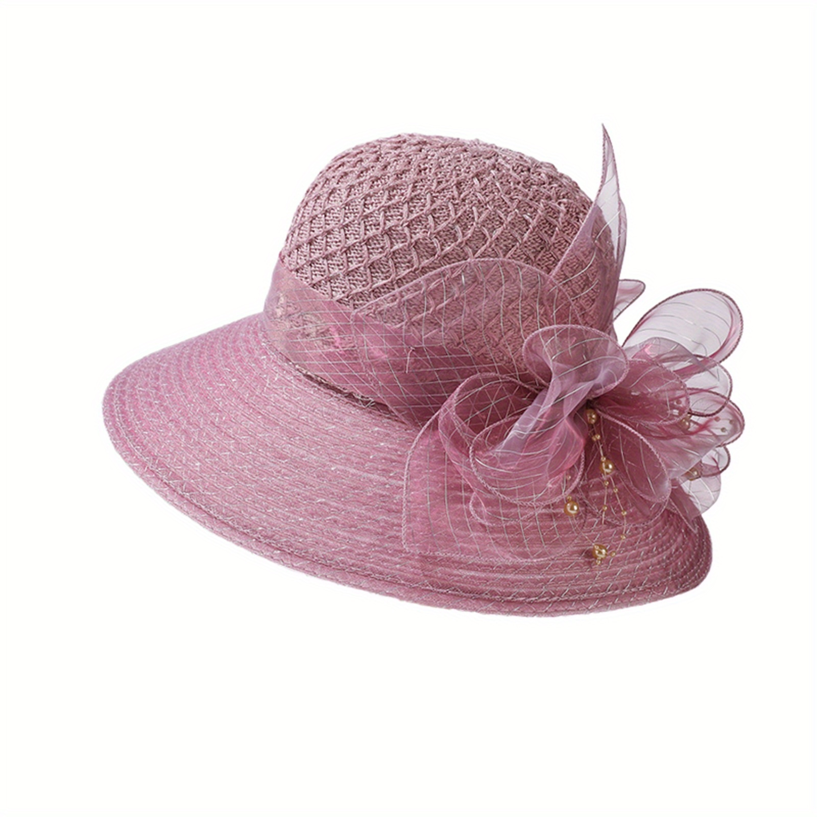 Elegant Pink Women\'s Hat with Decorative Flower Simple Flower Fascinator Orchid Fascinator Hat Fuchsia Tea  main image 3