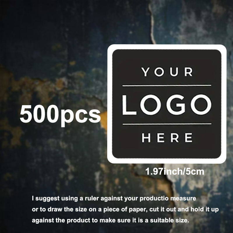 TEMU 20/60/100/140/200/500pcs Sunscreen Transparent/white Background Customizable Rectangular Sticker Labels - Personalized Text/image/logo/photo For