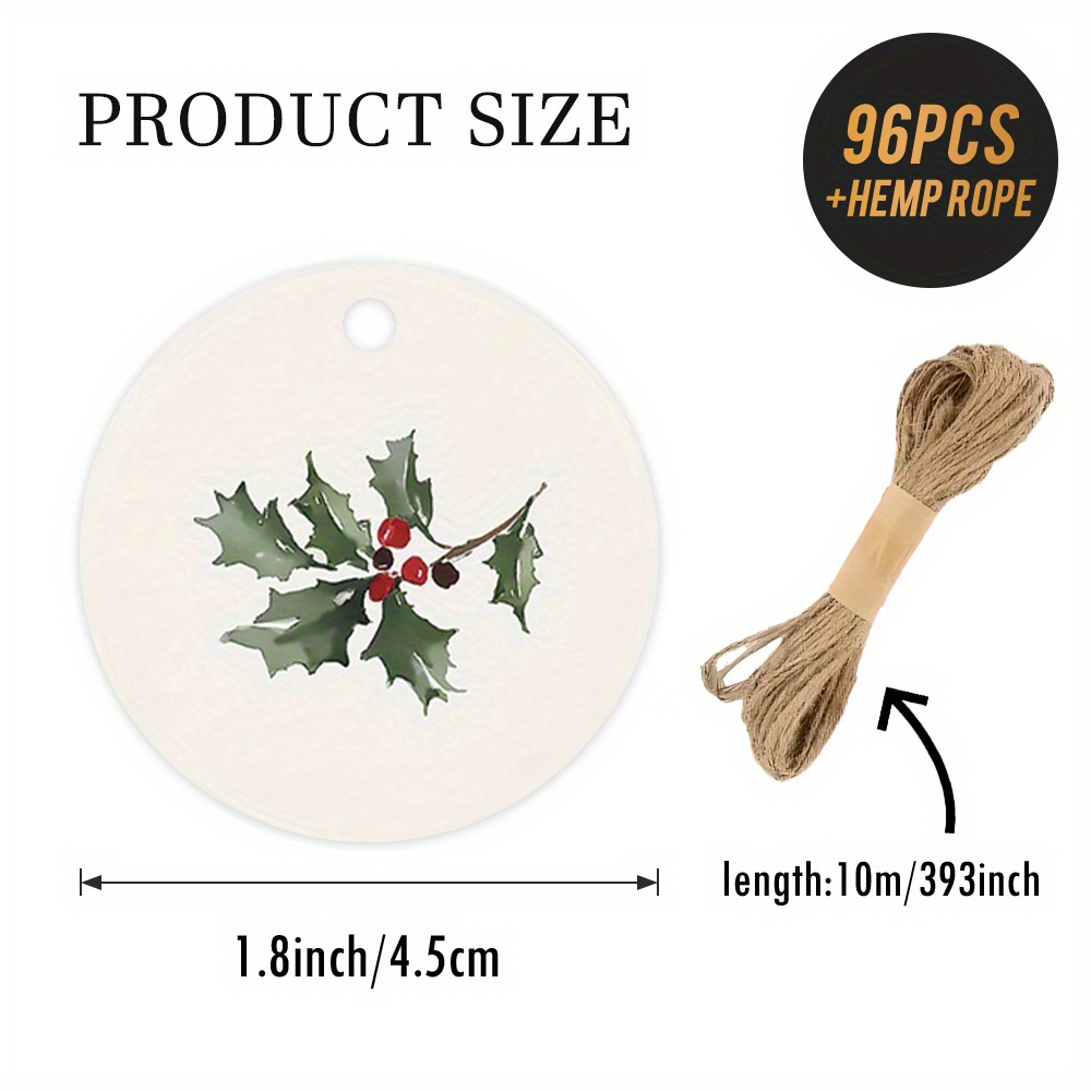 TEMU 48/96pcs Of Round Labels Featuring A 