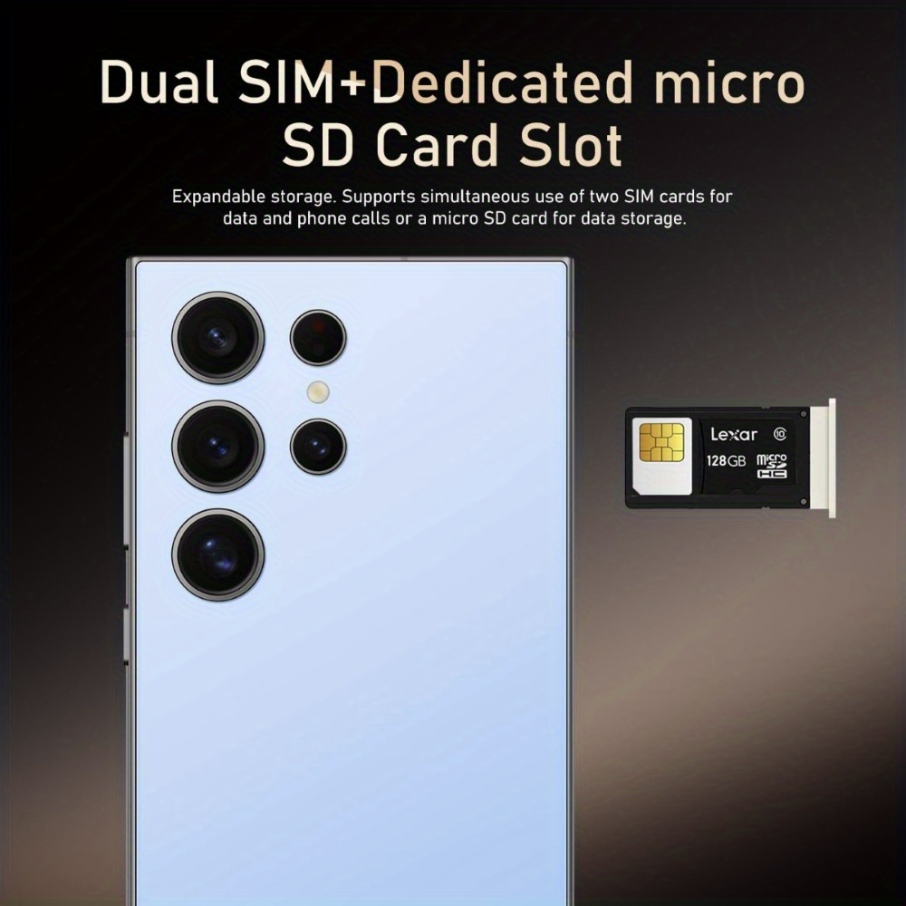 Ultra unlock smart 5G mobile phone, dual SIM, dual standby, 6.8-inch HD display, 8GB+256GB storage space, HD camera and 6, 500mAh battery, built-in stylus, support for global unlock, 2025 new Android 13 smartphone, face recognition, fingerprint unlock