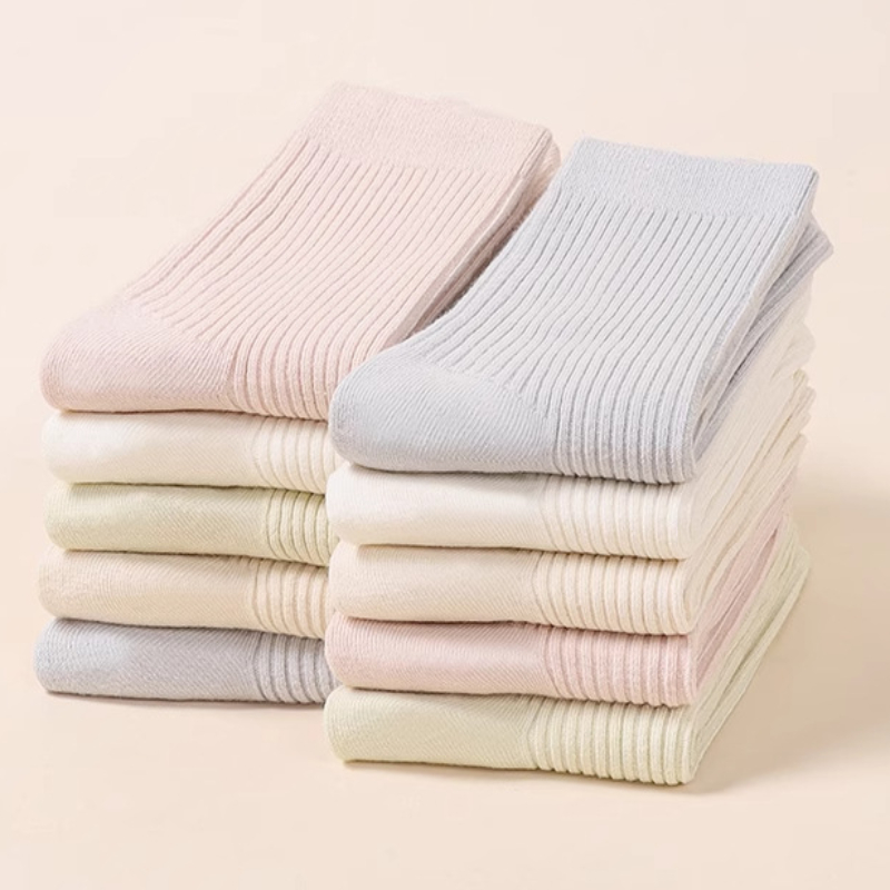 TEMU 10 Pairs/5 Pairs Women' Socks, Women's Autumn Winter Random Mid-calf Socks Comfortable Breathable New Spring Autumn Winter Socks Anti-pilling Socks Women's Socks