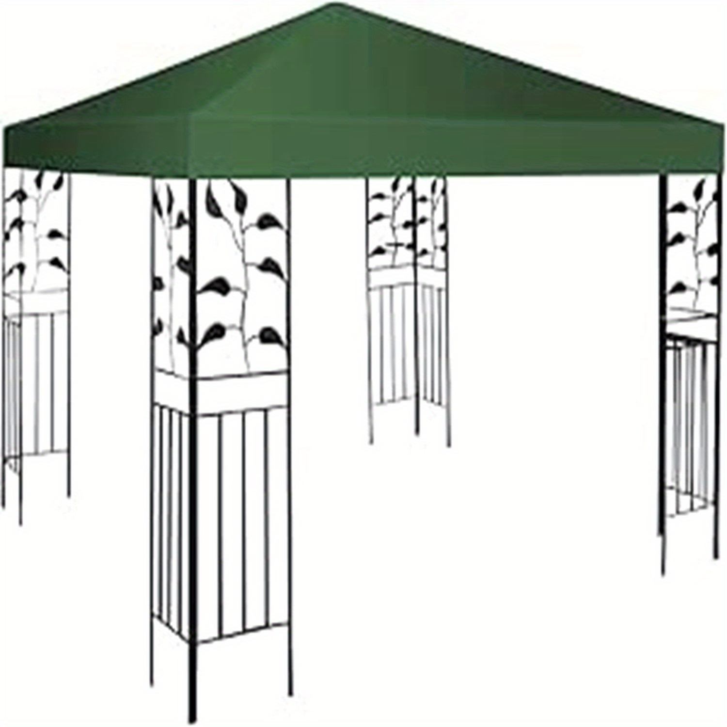 Replacement Roof For Gazebo, Gazebo Roof Replacement Cover (dark Green)