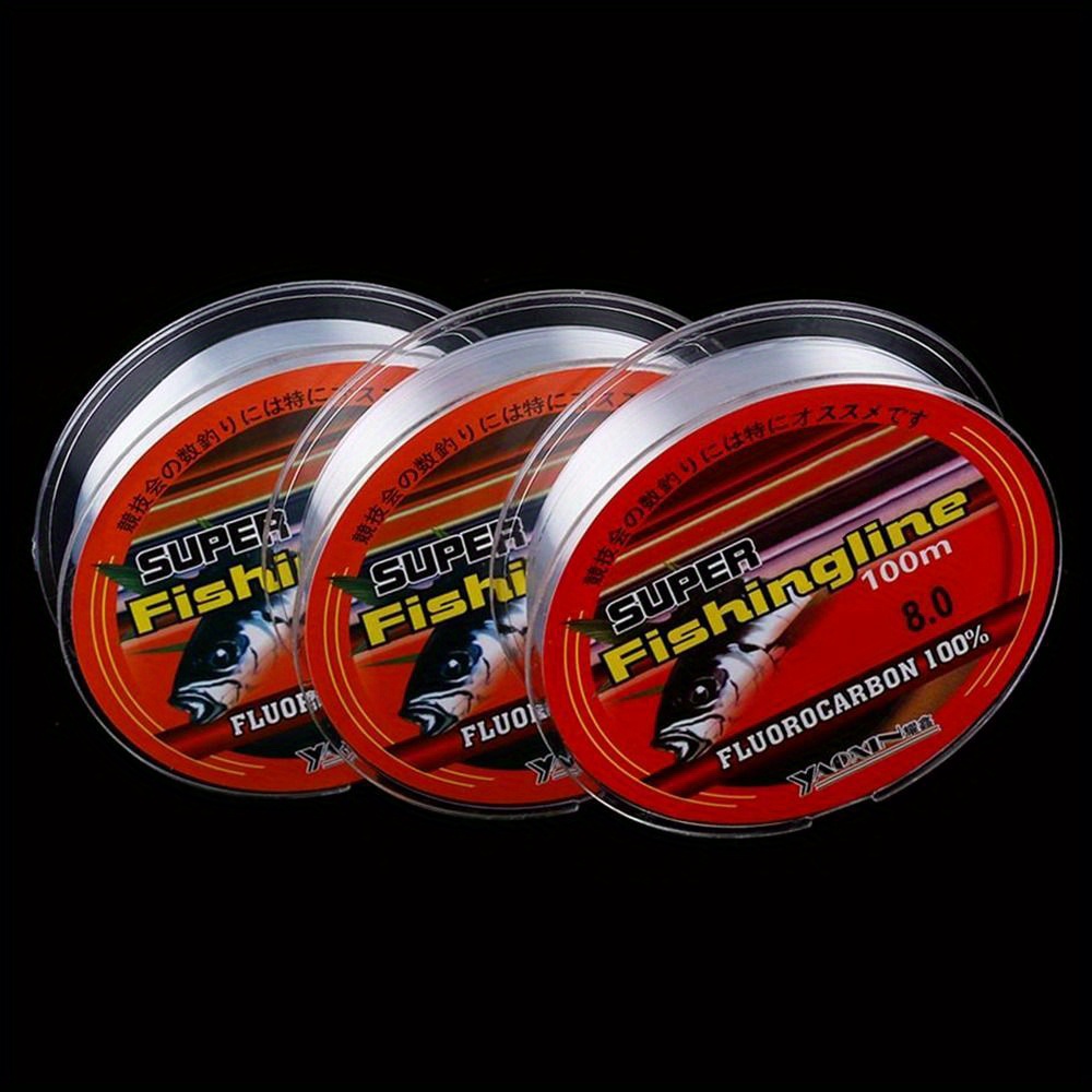 

100m Super Strong 100% Fluorocarbon Monofilament Fishing Line, Transparent Nylon Pa, 0.8-6lb, Ideal For Freshwater And Saltwater