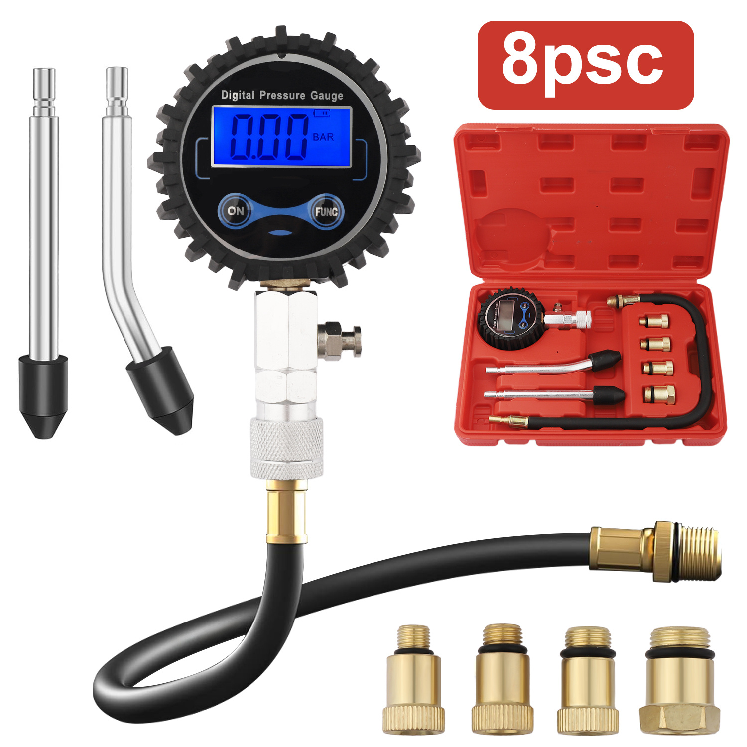 TEMU Precision Cylinder Tester Kit With Backlit Display - Versatile Tool For Cars, Trucks, Boats & More