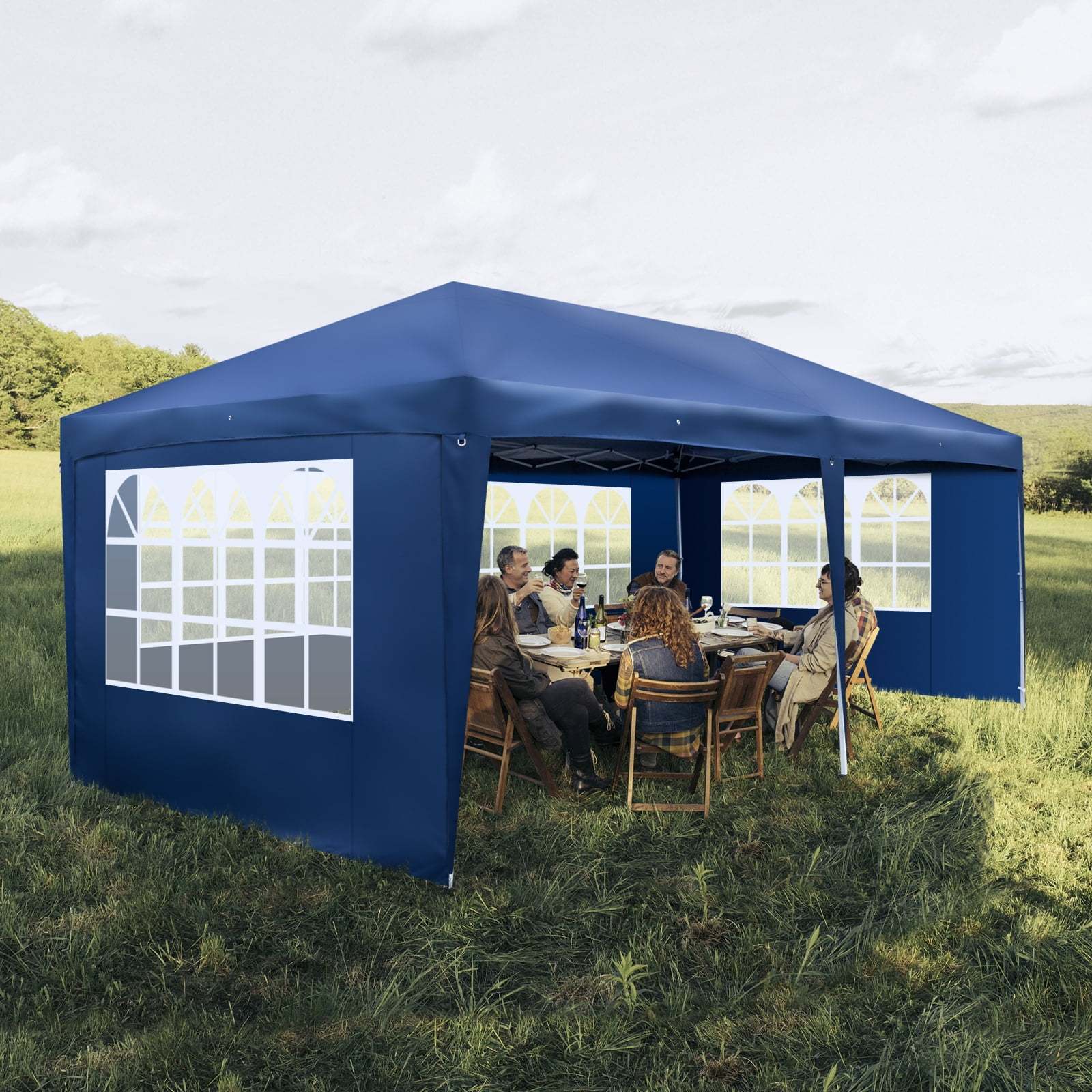 Up Canopy Tent Outdoor Folding Patio Gazebo Shade 10'x20' Blue