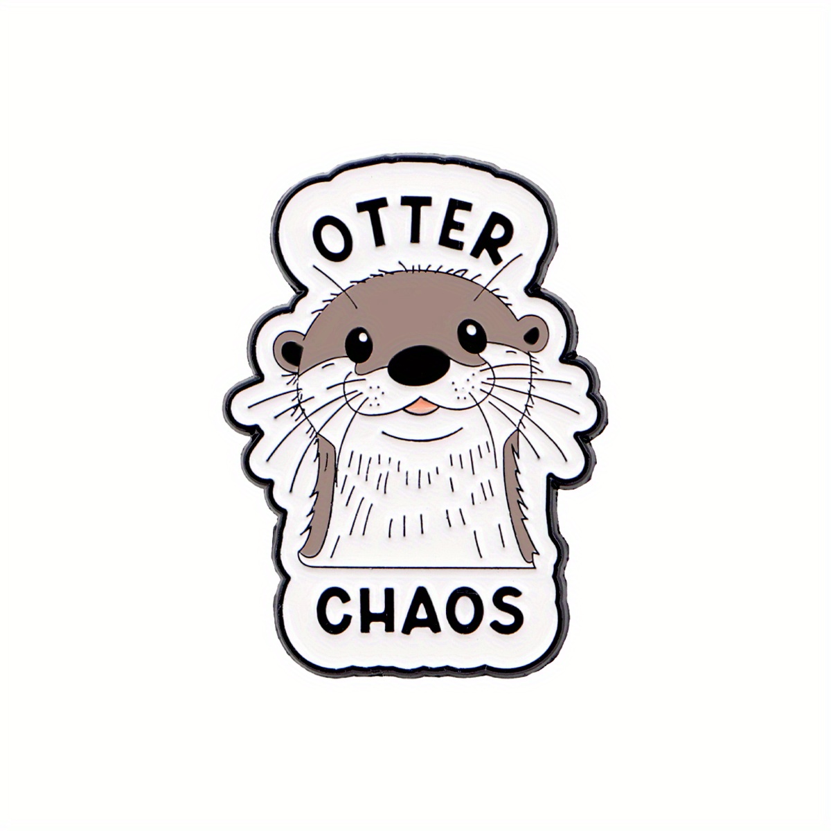 1pc Cartoon Otter Enamel Pins Animals Brooches Lapel Badges Briefcase Backpacks Additions Decoration Jewelry Gift