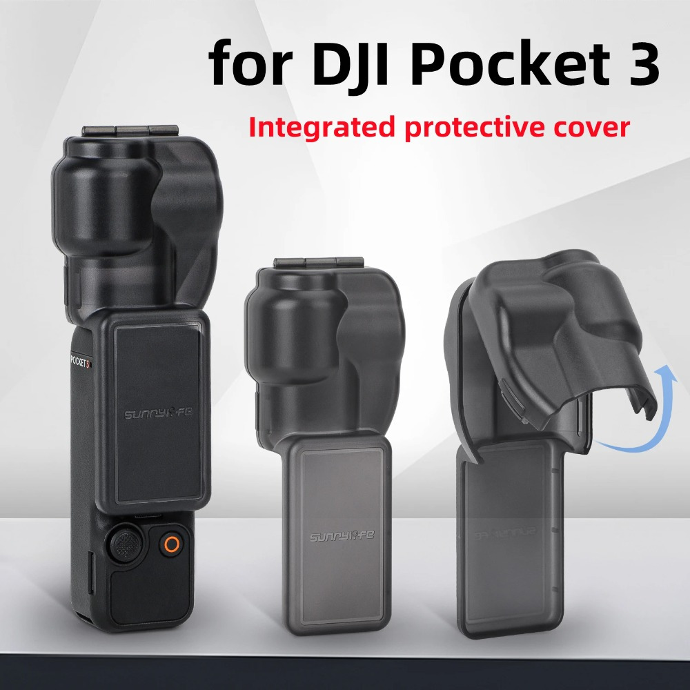 

1pc Dji Pocket 3 Camera Protective Cover, Integrated Gimbal And Screen Protector, Flip , Pc Material, Dustproof Accessory Without Battery Or Electronic Parts