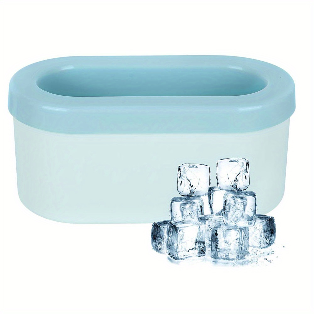 TEMU Cylinder Ice Cube Mold Ice Trays, Silicone Ice Bucket, Portable Ice Cube Maker, Press Type