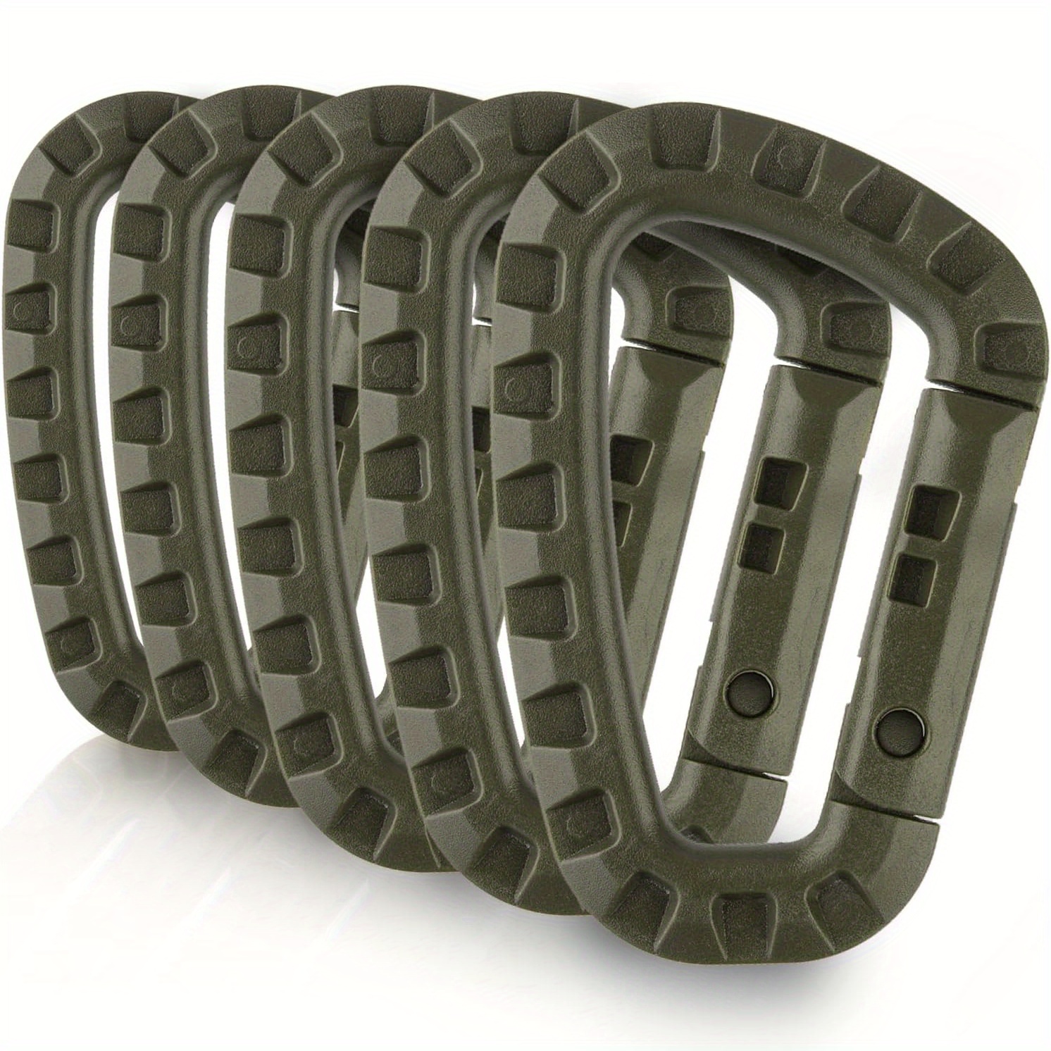 5pcs Tactical 3.5" Plastic Outdoor Molle Clip Itw Keychain Hook Outdoor Camping Hiking Edc Tools
