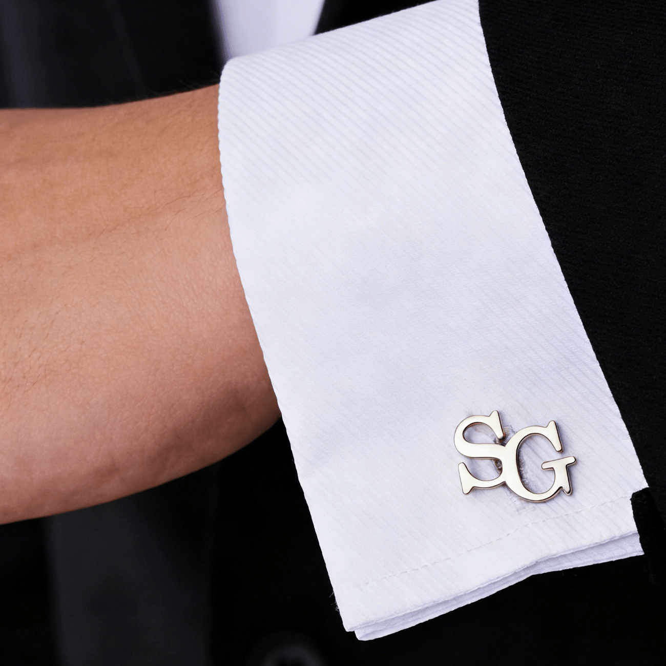 TEMU [customized] Customized Letter 304 Stainless Steel Cufflinks, Customized Initial Cufflinks, Personalized Couple Letter Cufflinks, 304 Stainless