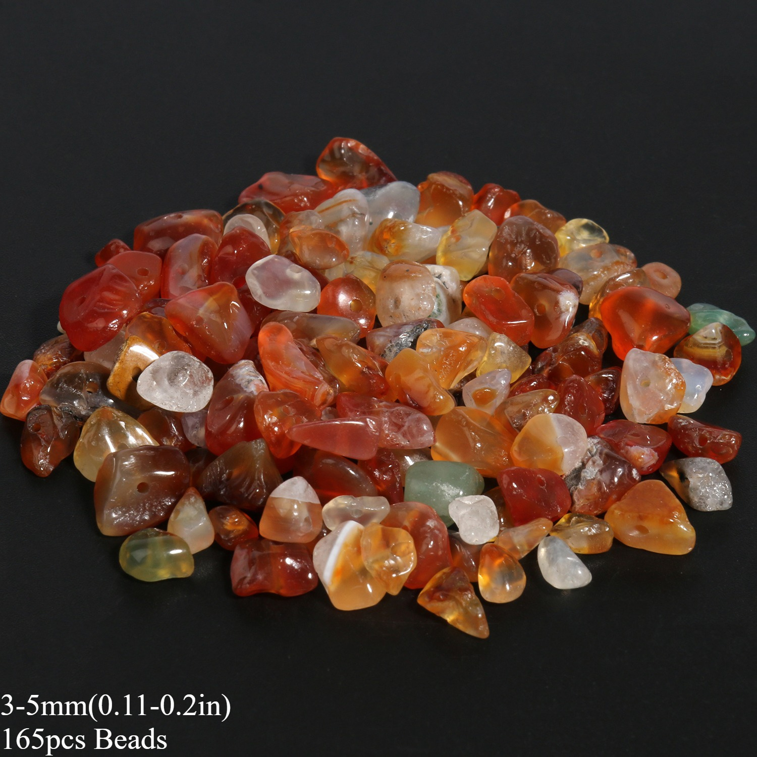 TEMU 130/165 pièces 3-5/5-8 mm Naturelle Concassée Irrégulière Perles Espaceurs pour DIY Bijoux Bracelet Collier Accessoires, Cadeau de Noël,
