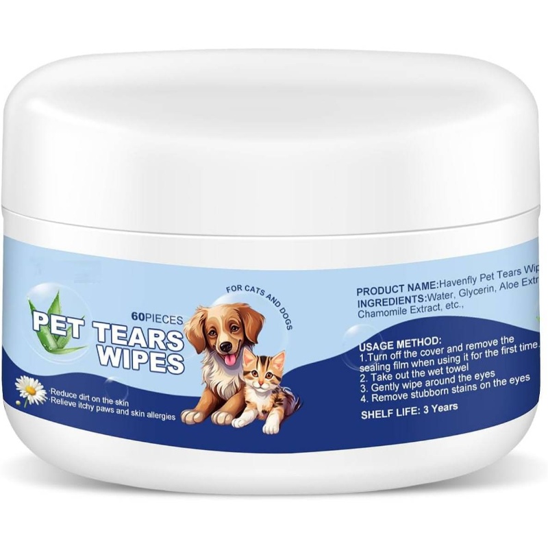 50pcs of Wipes for Dogs And Cats, Designed for Cleaning Ears, Eyes, And Removing Tear Stains