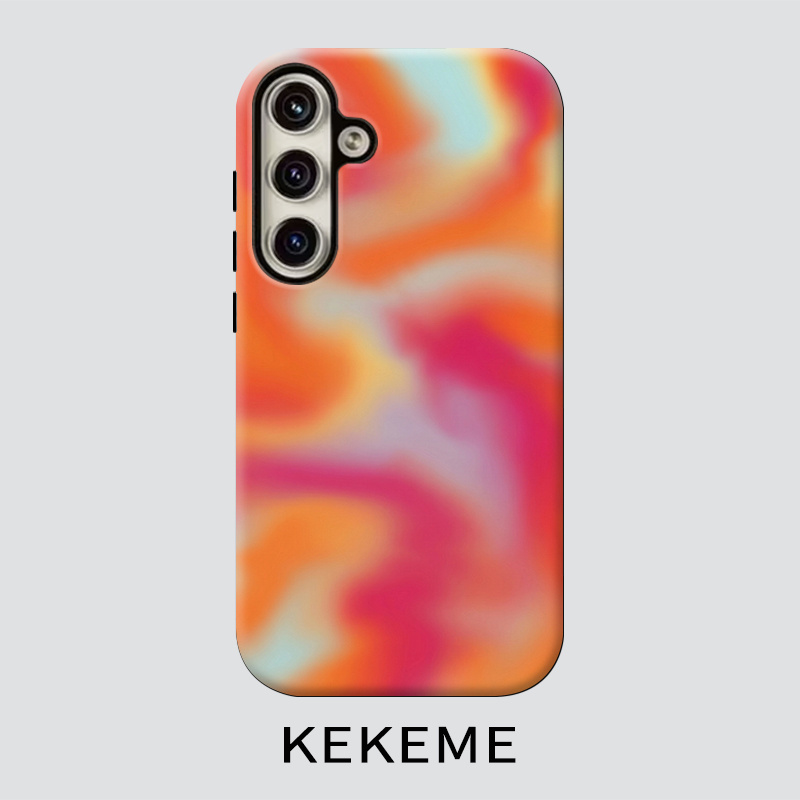 Etui za telefon - KEKEME Rdeče-Oranžna Halo Film 2-v-1 Primeren za Samsung Galaxy S26 S25 S24 S23 S22 S21 S21+ S21 FE Edge S20 A15 A16 A17 A23