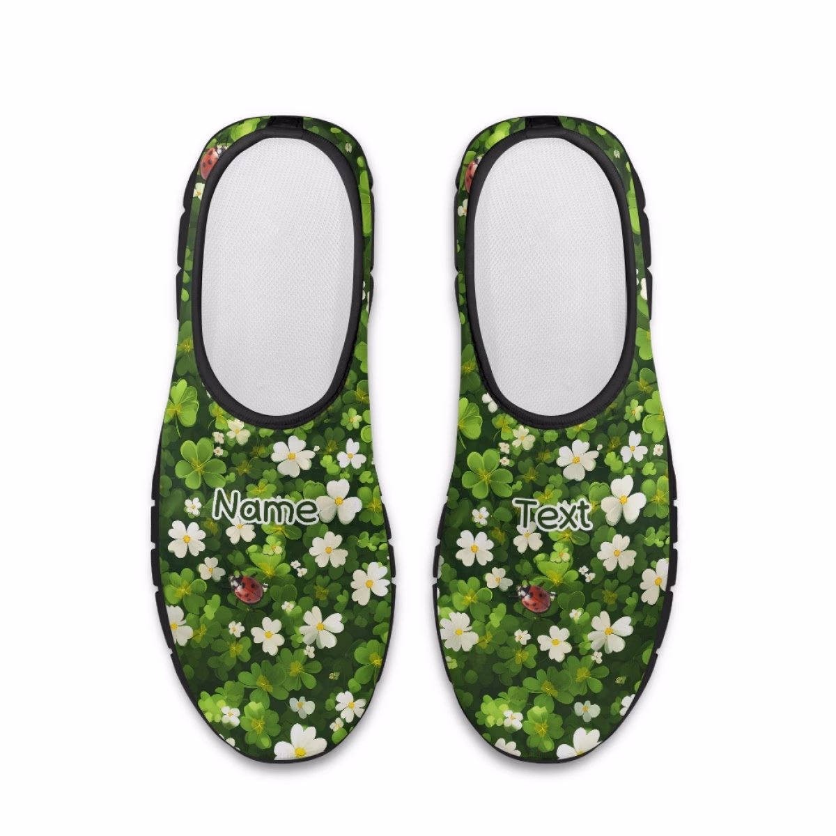 Green Leaf Print Running & Tennis Shoes | St. Patr...