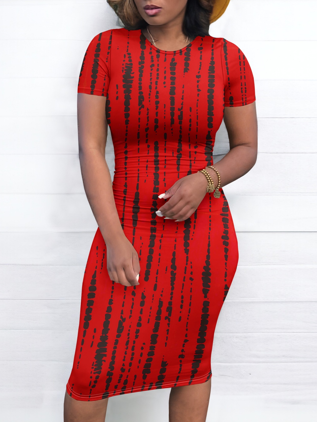 red bodycon dresses sold on Temu United States