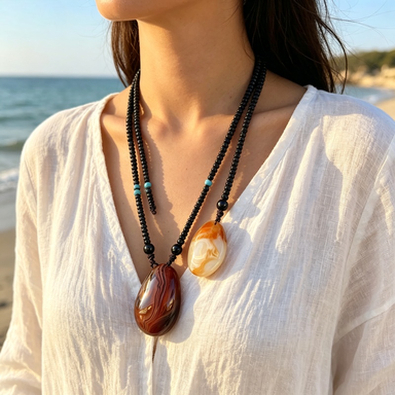 Natural Agate Pendant for DIY Jewelry Making