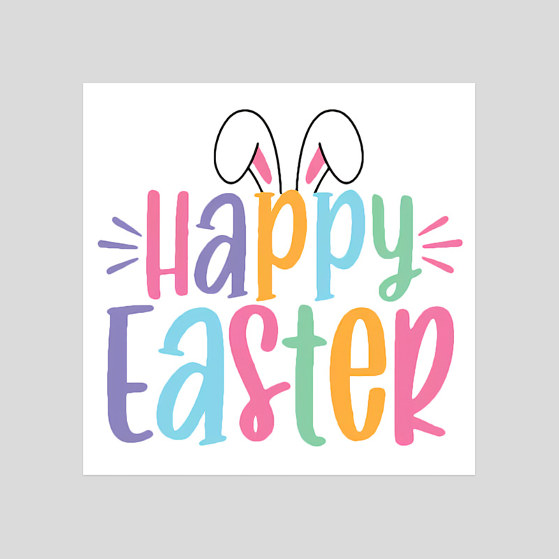 TEMU [1pc Easter Bunny Sign] Easter Bunny Sign, Plastic Floor Mount Tabletop Decor, 3.94" X 3.94", For Home, Office Desk, Cubicle Shelf, Holiday Decoration Gift For Women
