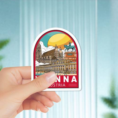 1pc 4pcs travel vintage badge sticker
