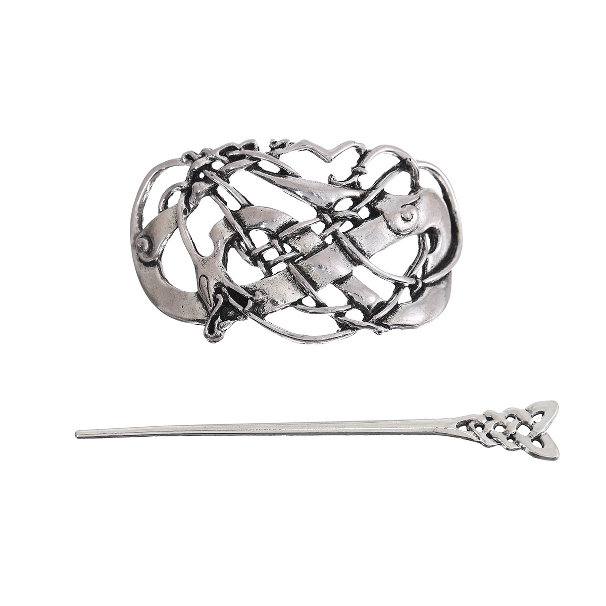 Vintage Viking Dragon Celtic Knot Hairpin for Women