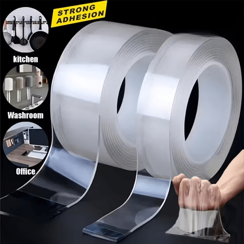 super starkes nano doppelseitiges klebeband. 30mm x 393,7 zoll rolle, verdicktes transparent, keine rückstände für plastik, holz, , , metall - pe material, acryl, hochviskoses verdicktes nano doppelseitiges klebeband