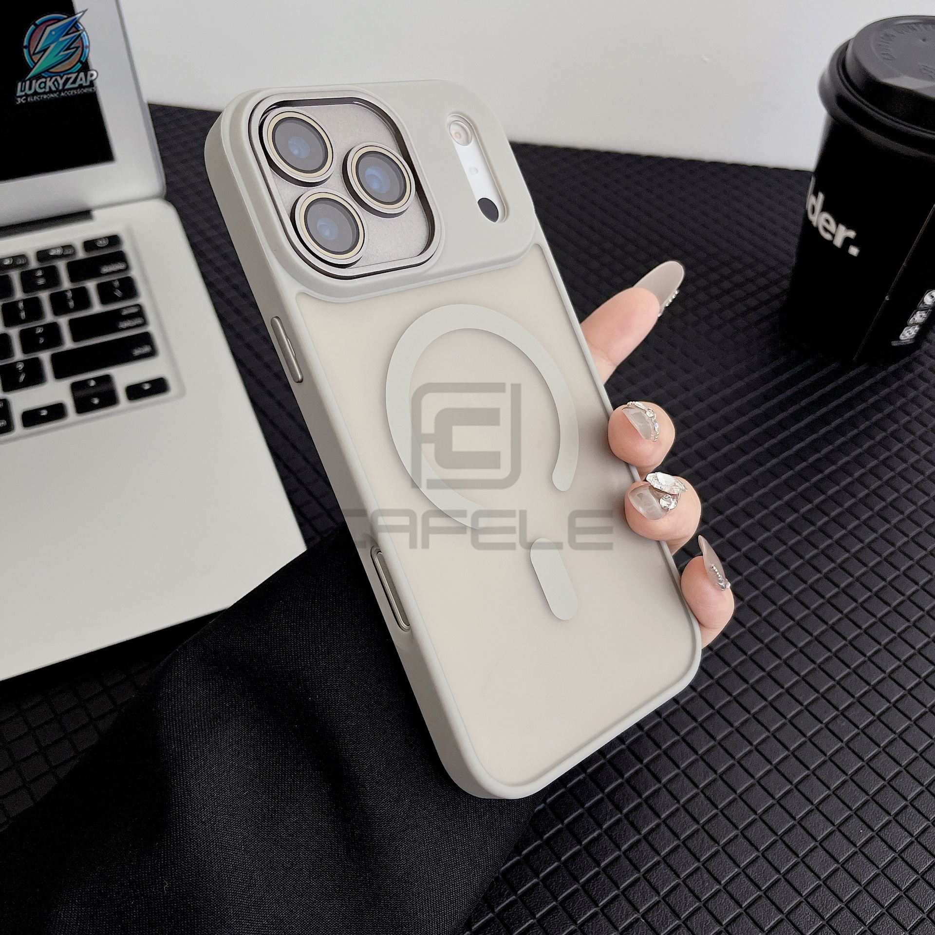 Image of Phone Case: Phone Case - Luxury Wireless Charging Armor Phone Case Compatible With Iphone 17/17 Air/17 Pro/17 Pro Max/16/15/14/13/12 Pro Max/plus, Shockproof Pc Hard Cover With Camera Lens Protector