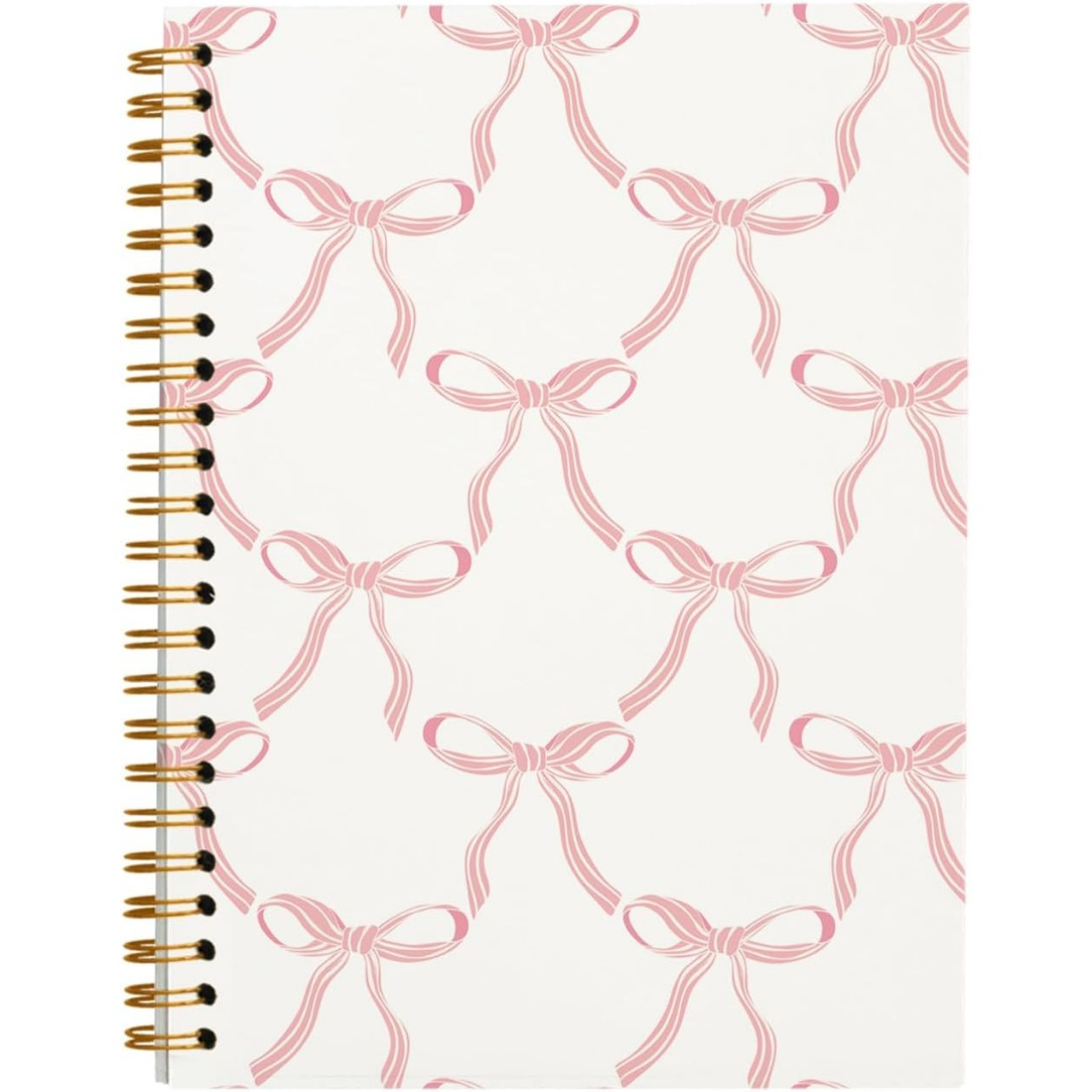 

1pc Spiral Notebook, 5.5x8.3in, 50 Pages, College Ruled, Hardcover Journal For Women, Preppy Planner, School Supplies