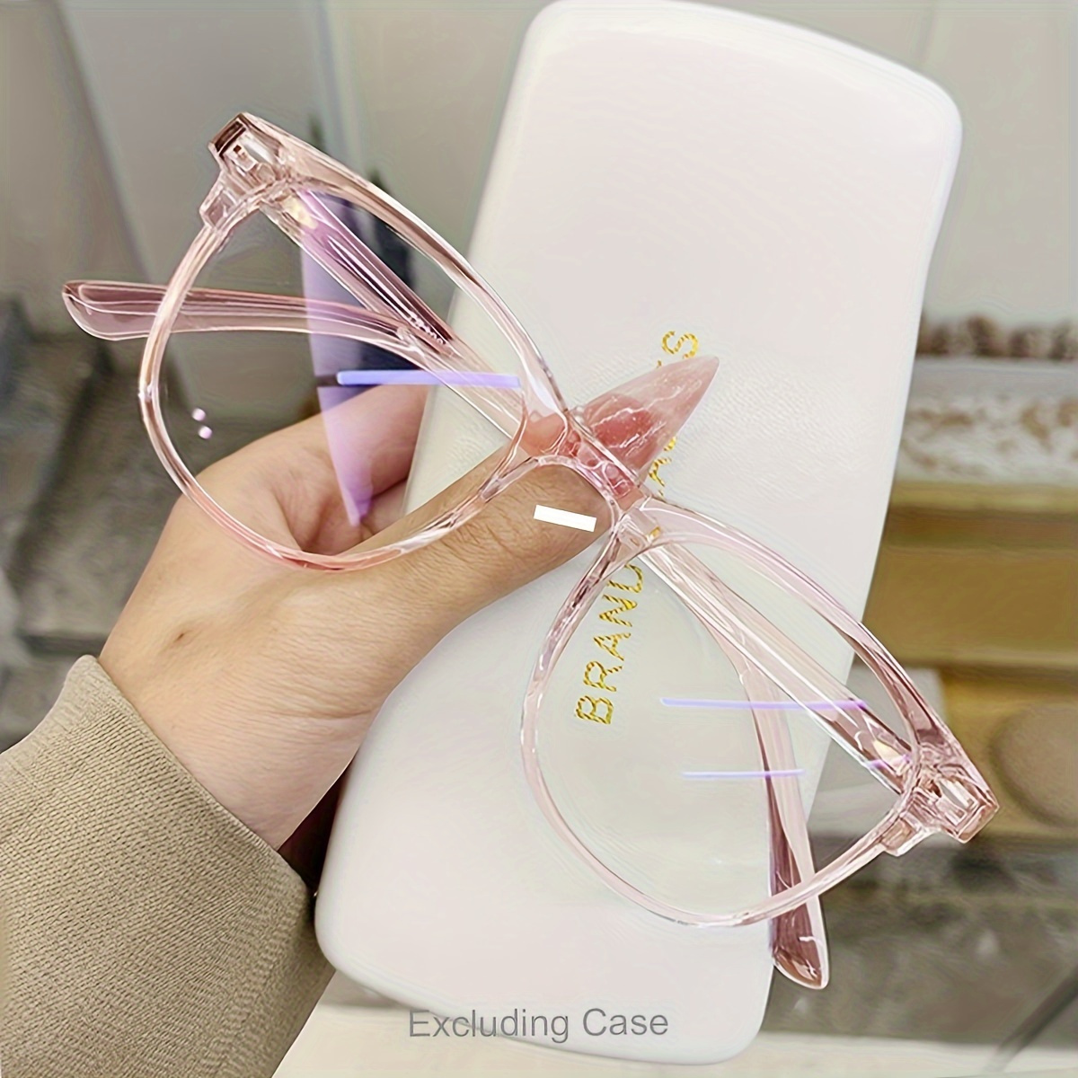 Unisex Anti-blue Light For Computer Glasses | Fashionable Transparent Black Frame, Facial Contour Design -