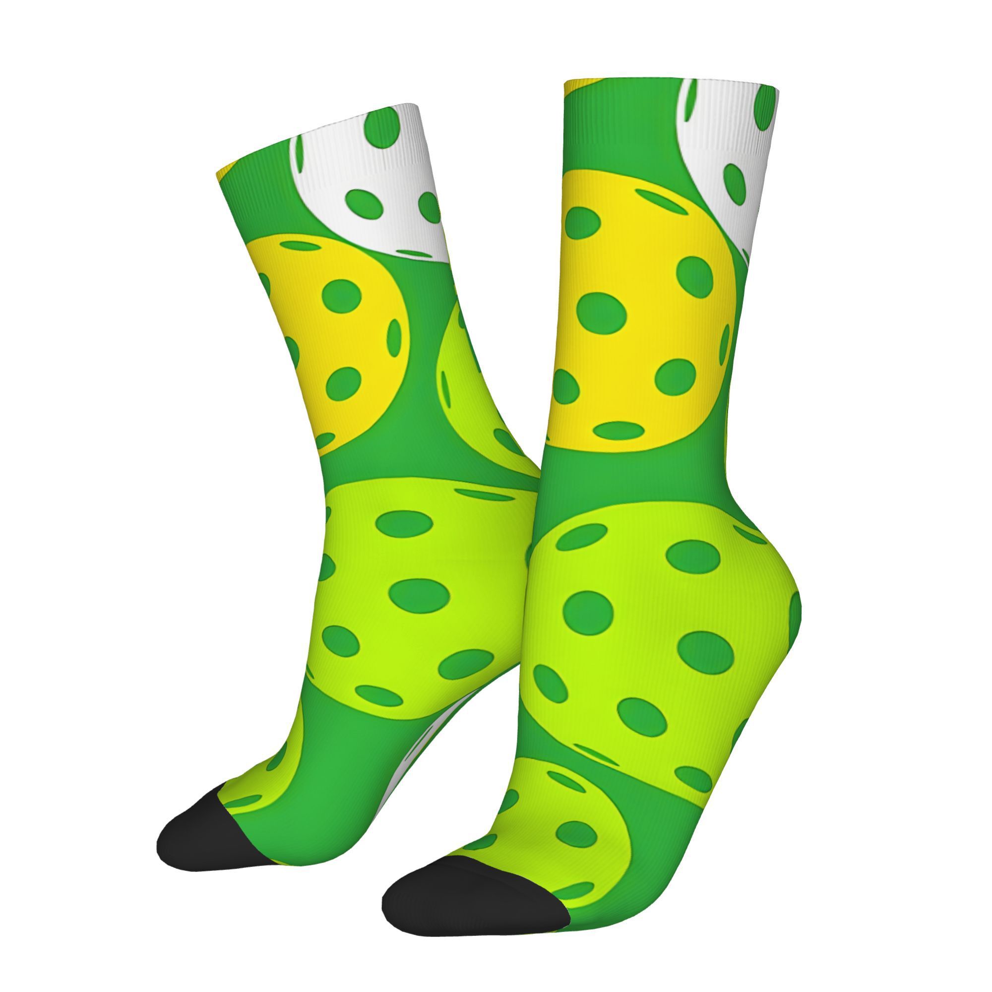 

1 Pair Hip Hop Vintage Pickle Playing Pickleball Crazy Men's Socks Seamless Printed Funny Novelty Sock