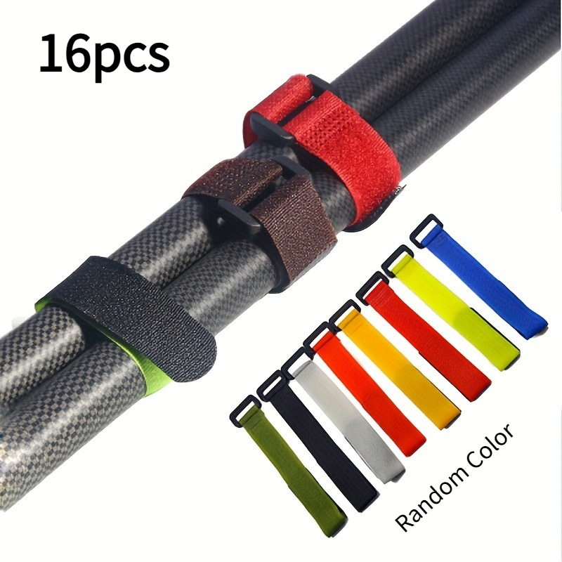 TEMU 16 pz Cinghie Reversibili a Strappo Casuale, Cinghie Antiscivolo per Canna da Pesca, Portacanne Antiscivolo