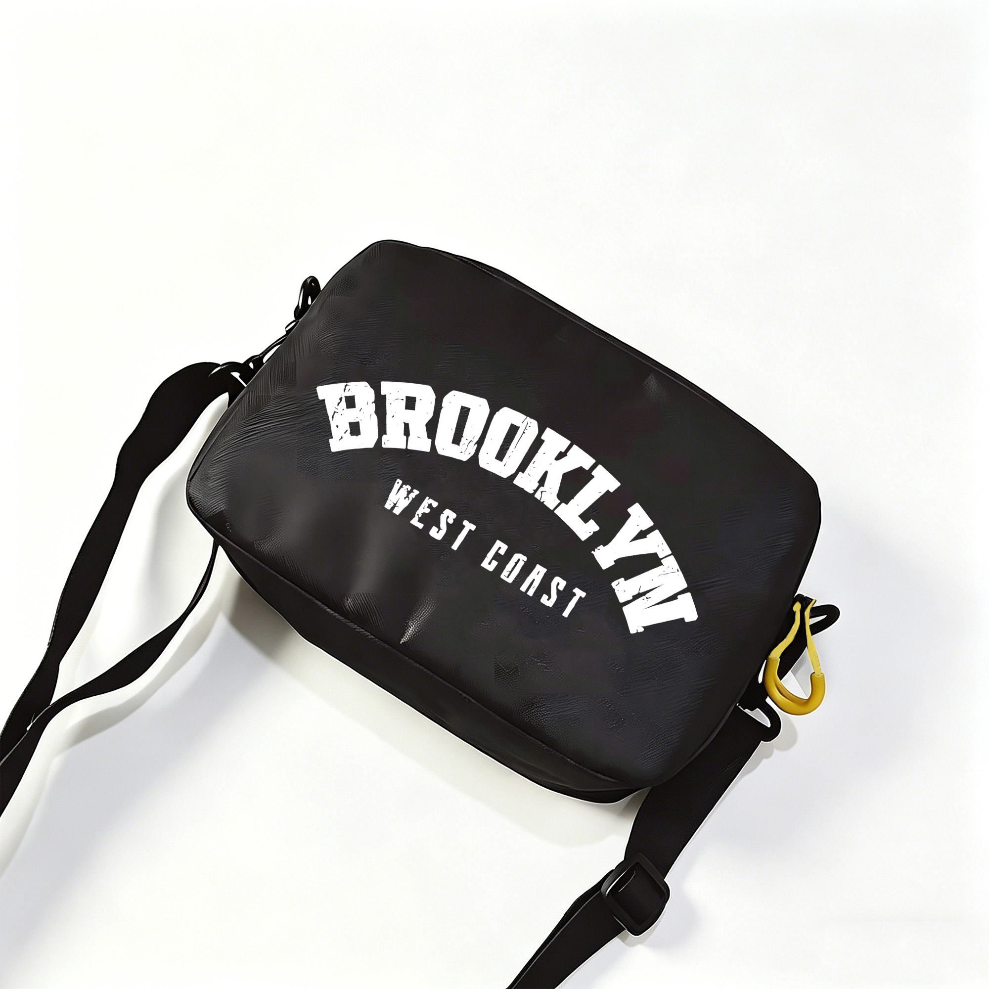 TEMU Brooklyn Pattern Street Style Fashion Versatile Crossbody Bag, Zipper Phone Pouch, Sports Portable Storage, Suitable For Daily , Father's Day