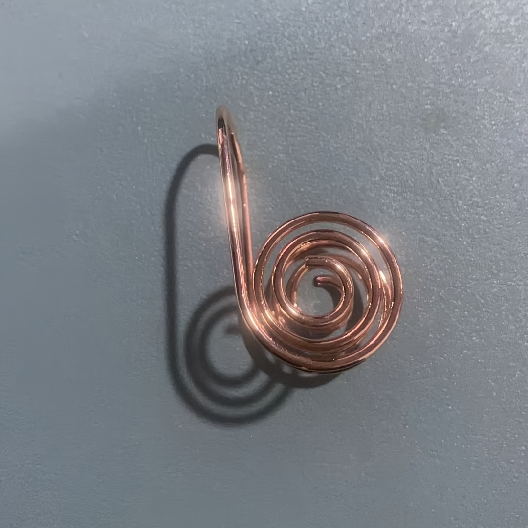 TEMU Handmade Copper Palm Ring | Spiritual Spiral Design, Used For Meditation, Chakra Balance, Durable Jewelry, Suitable For Work, Performance, And