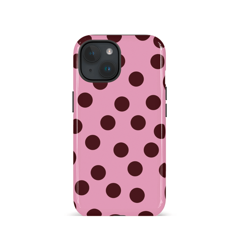 TEMU Phone Case: Phone Case- Brown Dot Fashion Case For Iphone17 16pm 15pm 13 13mini 12 11 Xsmax 7 Se2 Glossy Case