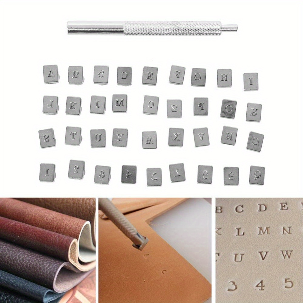 36-teiliges Stempel-Set Aus Metall – Buchstaben & Zahlen Stanzen Für Schmuck, Leder, Holz (4 Mm Höhe)