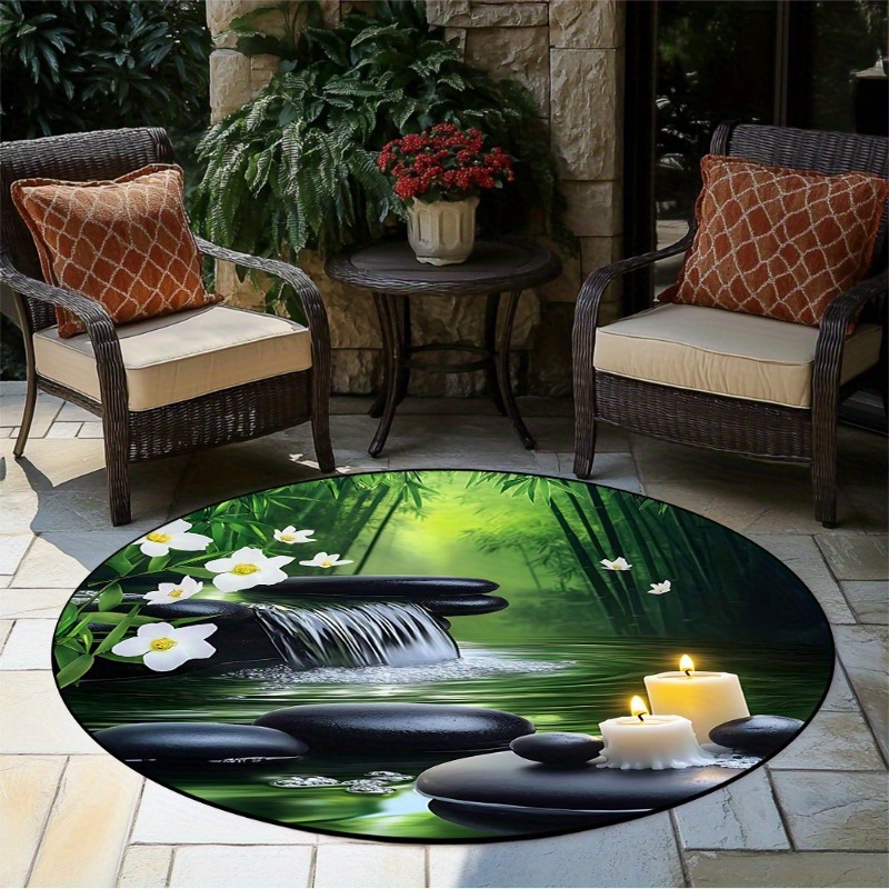 1 stck bambus teppich flieendem wasser blumendesign - Temu Germany