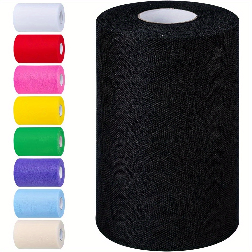 Roli tila 15 cm x 91,4 cm - na voljo 45 barv, idealno za božič, noč čarovnic, zahvalni dan, darilno embalažo, dekoracijo , kolut tila za tutu ,
