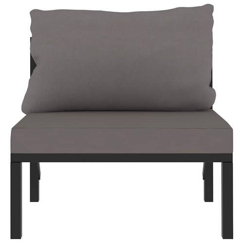 sectional middle sofa with cushion poly rattan