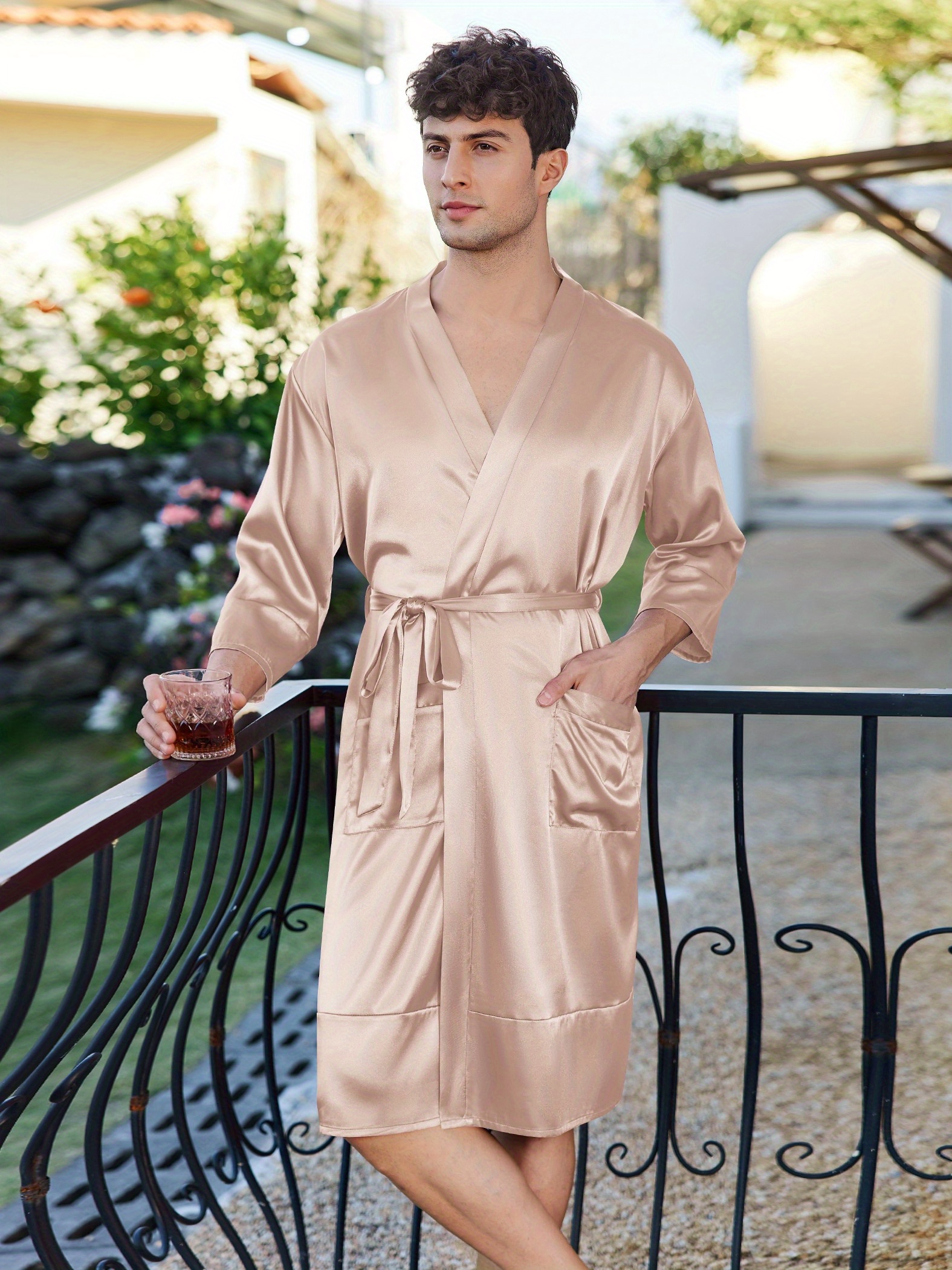 Treel Camo Fleece Bathrobe Plush House Robe - With