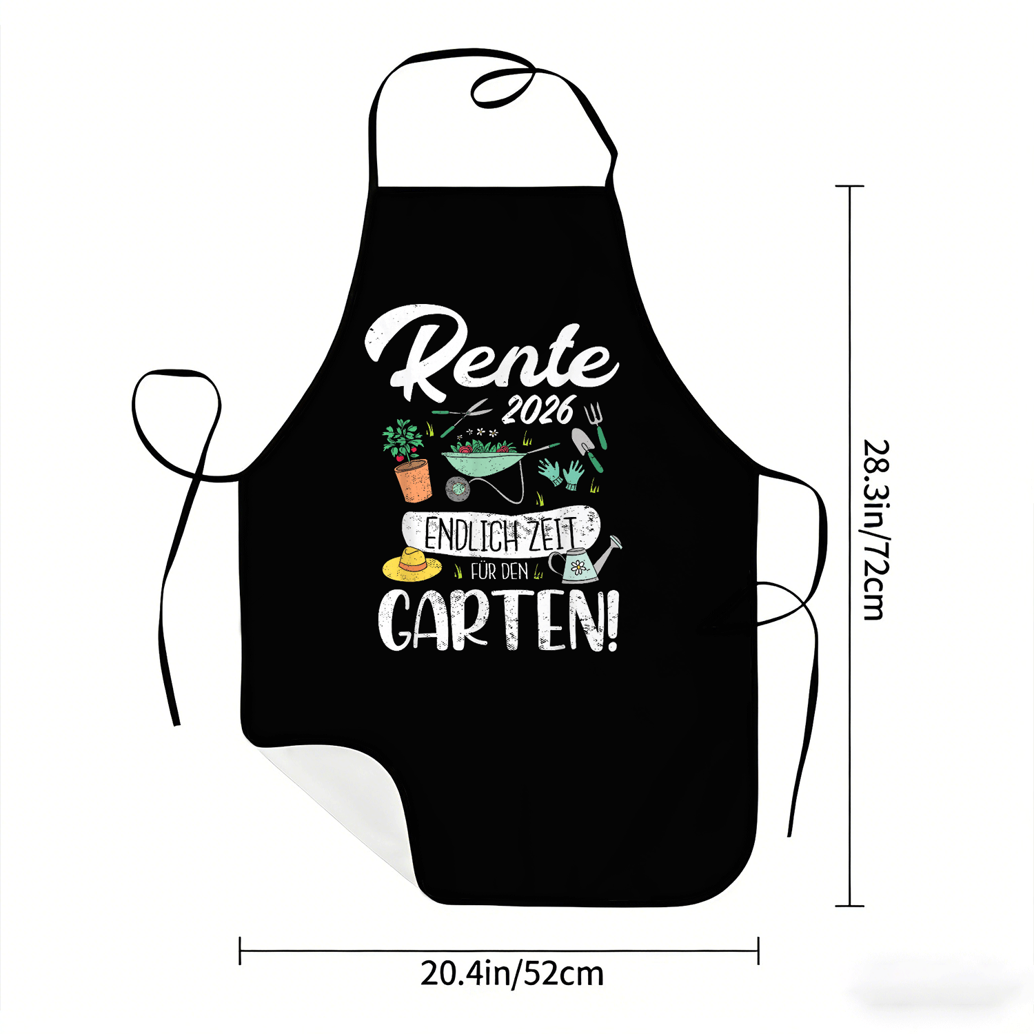 TEMU 1pc 2026 Fun Retirement Apron - " Garden" Theme, Printed With The 2026 Vintage Logo. This Durable And Comfortable Unisex Apron Is Suitable For