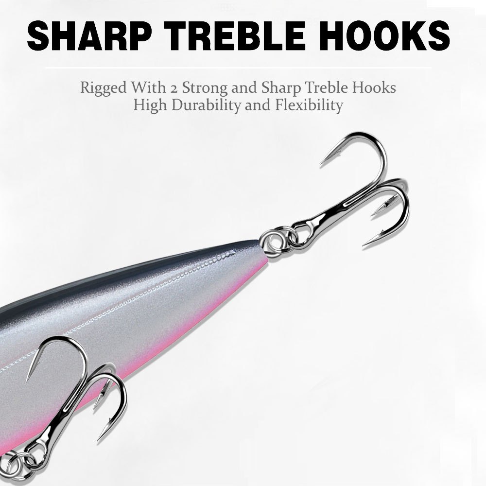 11 piezas de señuelo minnow hundible realista para lanzamiento largo,   las   de agua,   y   Detalles del producto 4