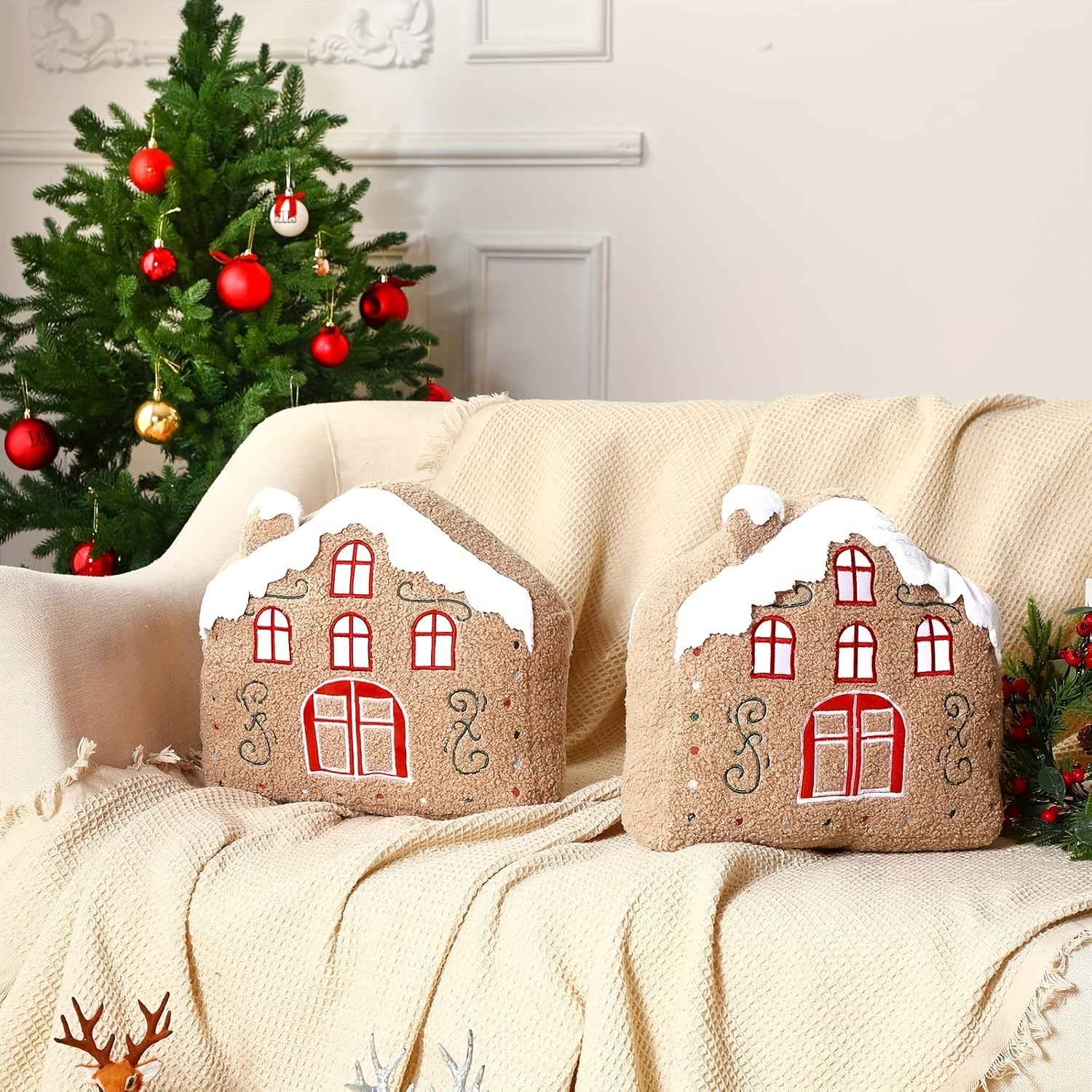 

1pc Polyester Shaped - & For Christmas Decor, Texture, Suitable For And