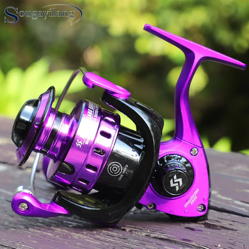 * 1000-* Spinning Fishing Reel - Ultra-Lightweight Aluminum Spool * Design & Strong Purple Color for Freshwater Fishing * 1000-* Spinning Fishing Reel - Ultra-Lightweight Aluminum Spool * Design & Strong Purple Color for Freshwater Fishing