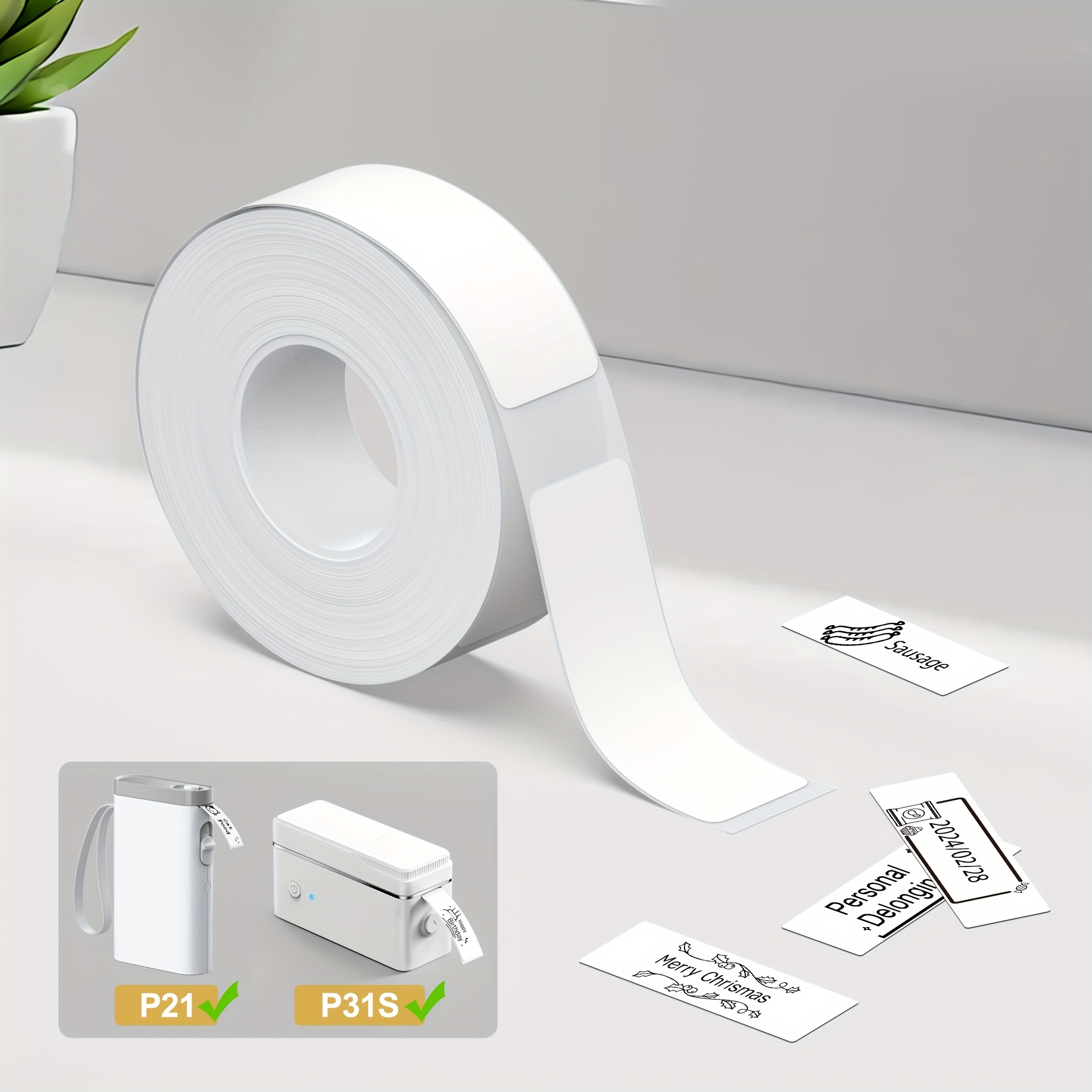 Image of Compatible With P21 And P31 Label Printers, 14mm X 40mm Thermal Label Printing Stickers For Home And Shopping Center Tags/office/school/hospital Specific Thermal Printer Label Stickers