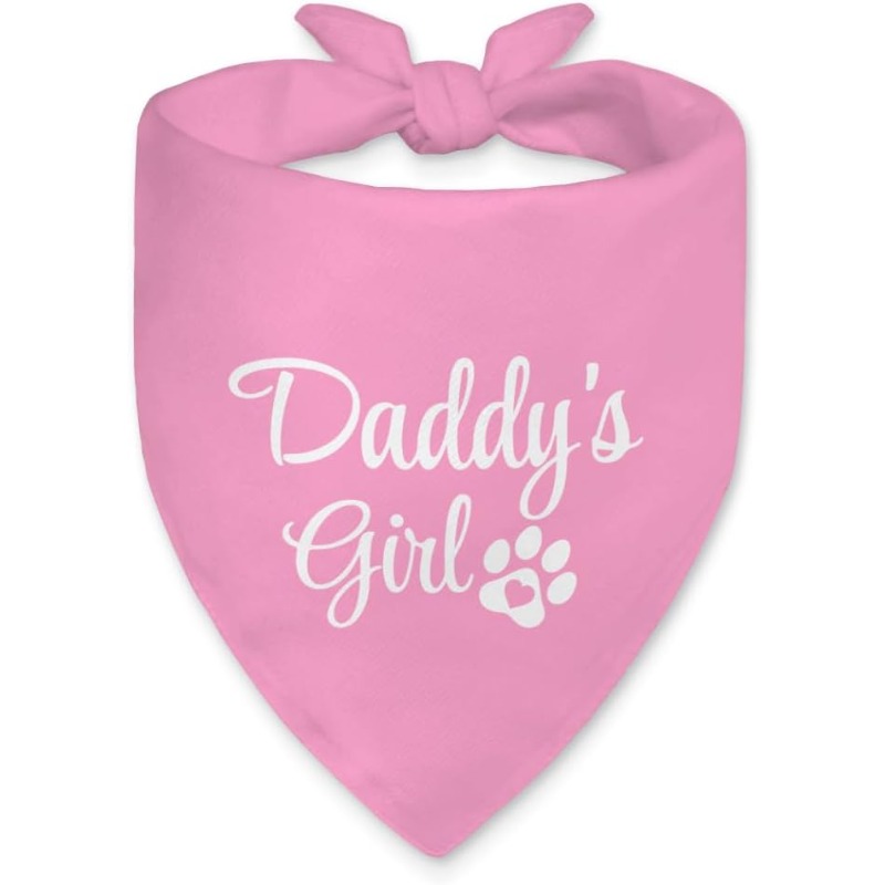 TEMU 1pc 24.8×11 Inch Girl Funny Dog Dog Bandana For Dogs Lovers Gifts, Scarf Accessories For Birthday Party Gender Reveal, Christmas Birthday Gifts